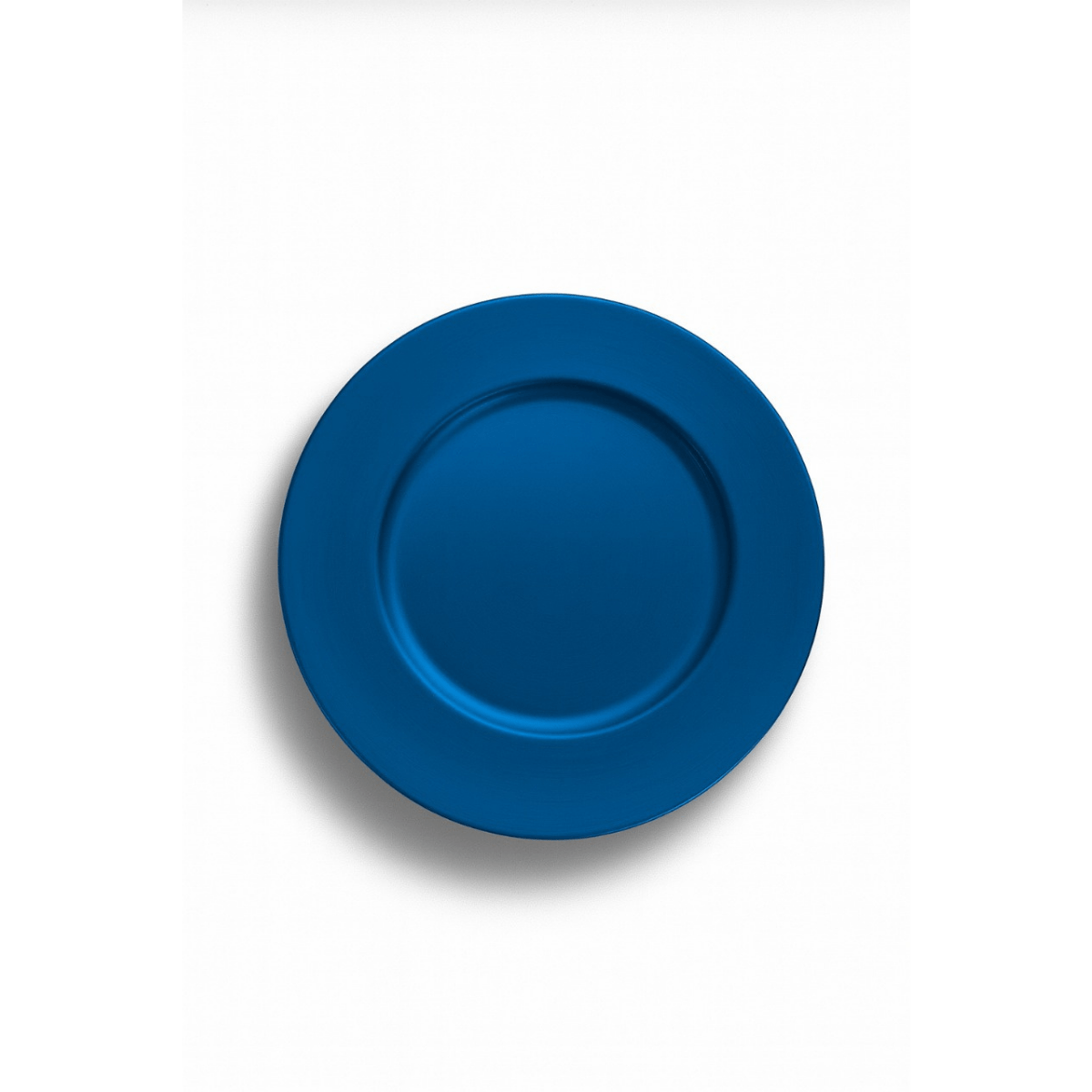 Plato Sitio Azul Metal Liso